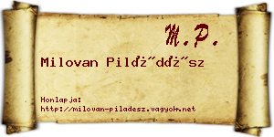 Milovan Piládész névjegykártya